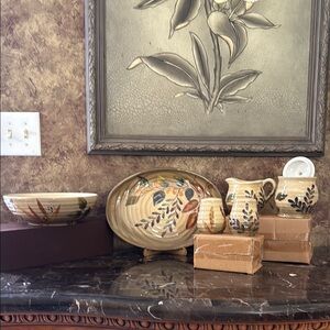 Hand-Painted Ceramic Dish Set